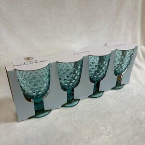 Shabby Chic Wendy Bellissimo al‎ fresco NIB Set of 4 Acrylic Wine Glasses Spring